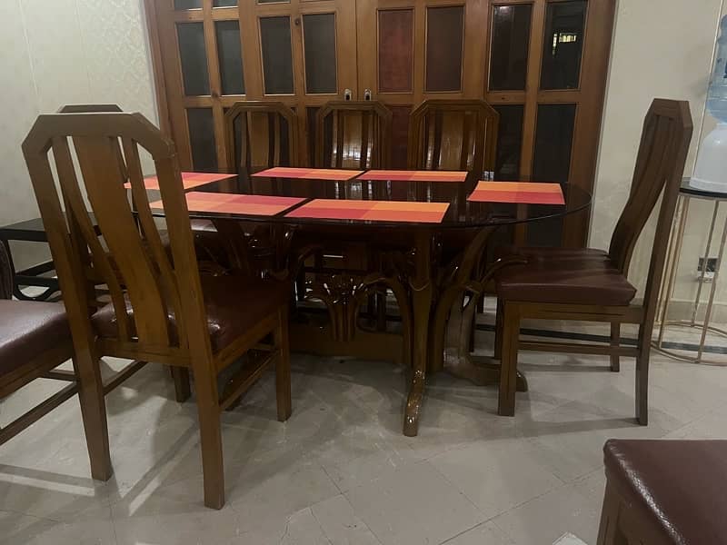 wooden dining table and chairs 1