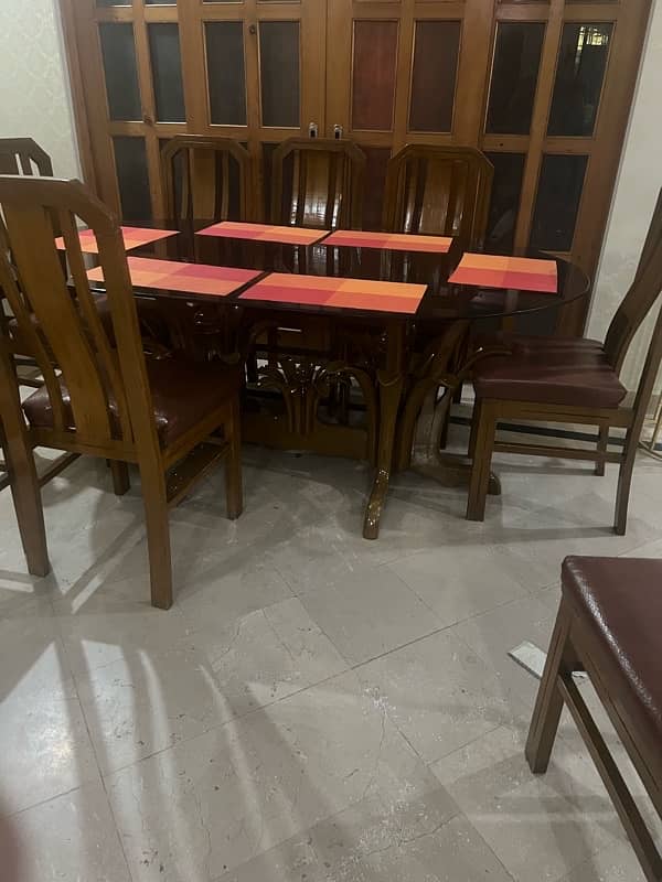 wooden dining table and chairs 2