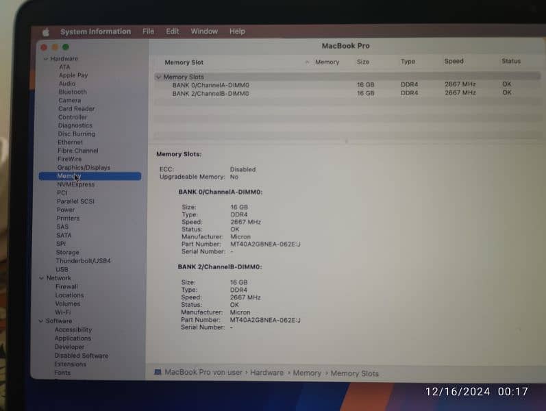 MacBook pro 2019 16 display 32GB RAM/1TB SSD- 50 CC 7