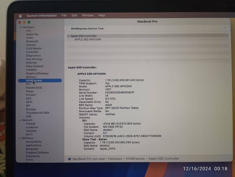 MacBook pro 2019 16 display 32GB RAM/1TB SSD- 50 CC 8