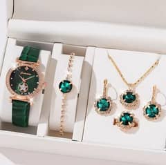 6 Pc's luxury women watch with gift box