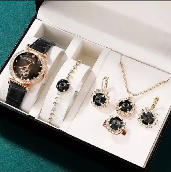 6 Pc's luxury women watch with gift box 2