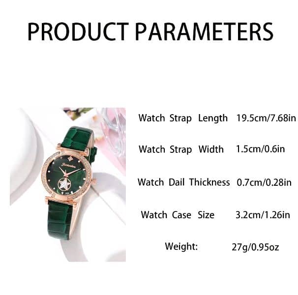 6 Pc's luxury women watch with gift box 7