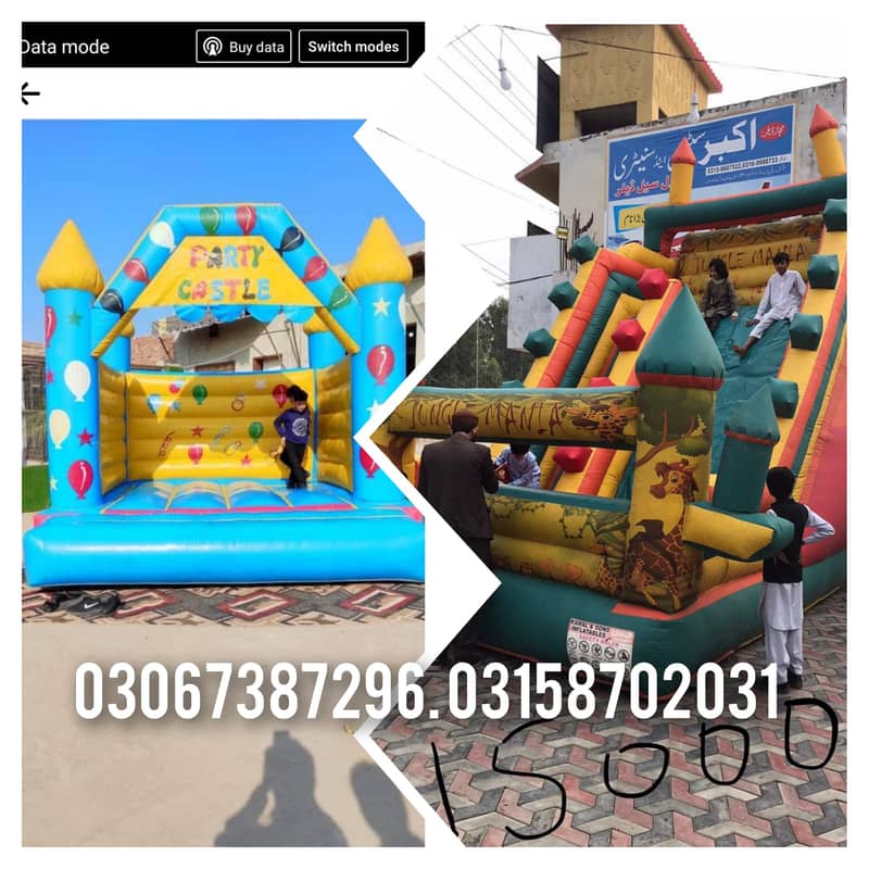 jumping castle /jumping slide / token ride /birthday decoration 8