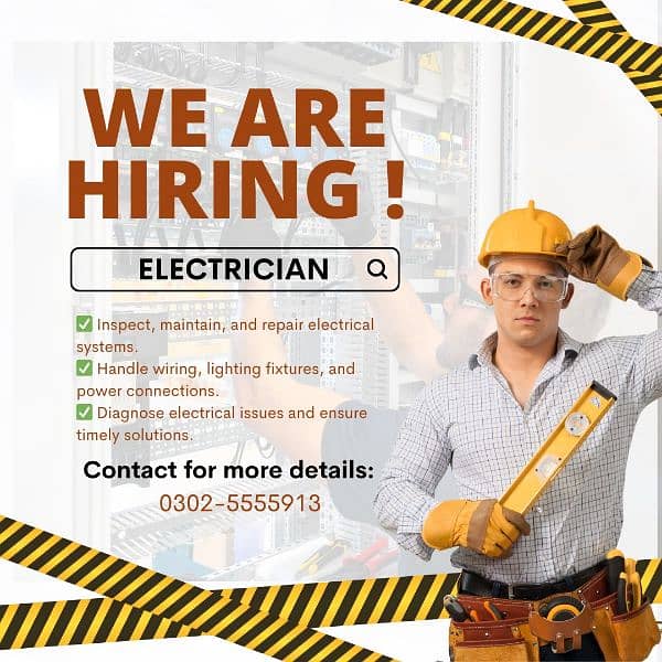 Electrician required on salary basis 0