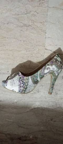 imported women floral heels