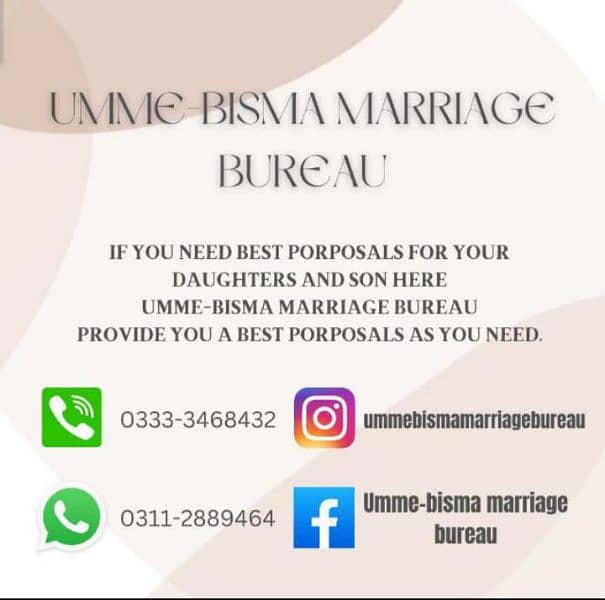 Umme-bisma Marriage Bureau 0