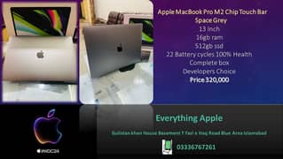 Apple Macbook Pro M2 16GB RAM 512 SSD best for Development with Box