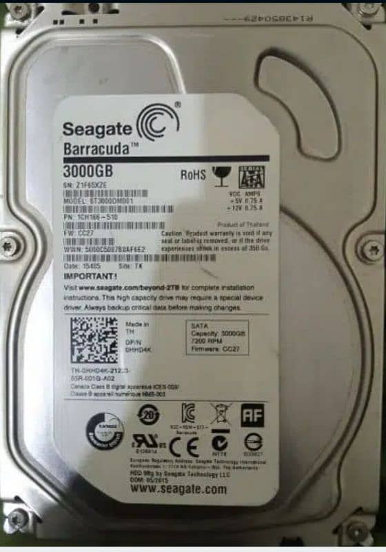 Seggette 3 TB Hard Drive 0