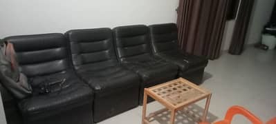 black sofa