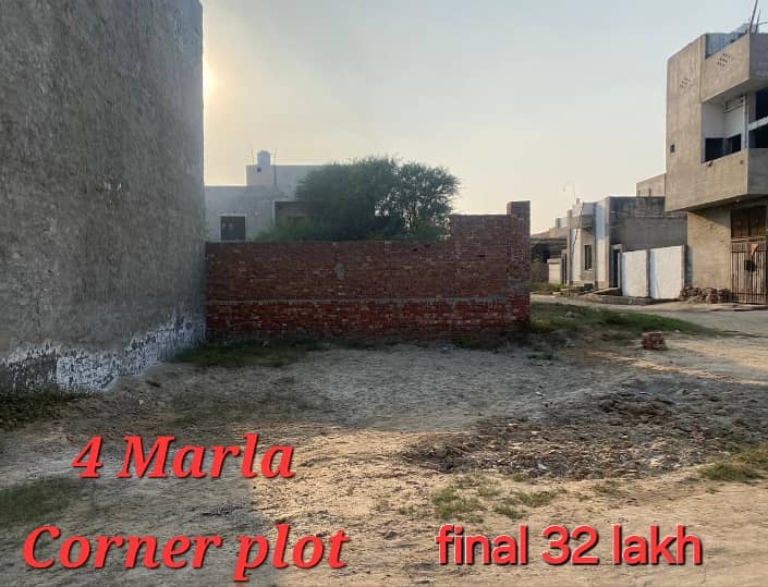 4 marla Corner plot fori possition 0