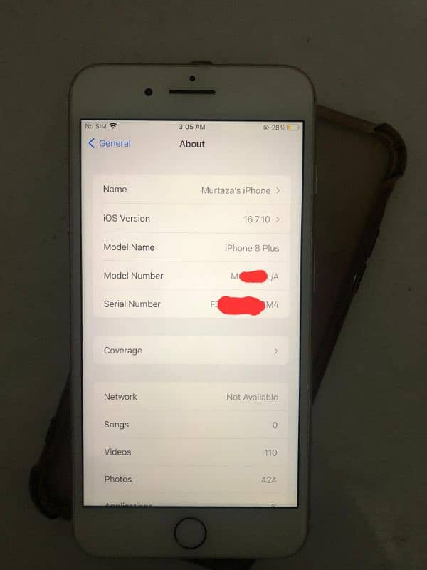 like new iphone 8plus pta approved 64gb 4