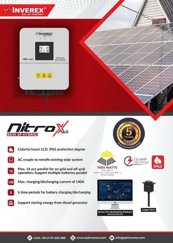 Inverex Hybrid inverter Nitrox series Available 2