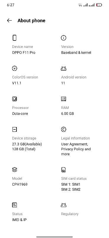 Oppo F11 pro 6/128gb 0