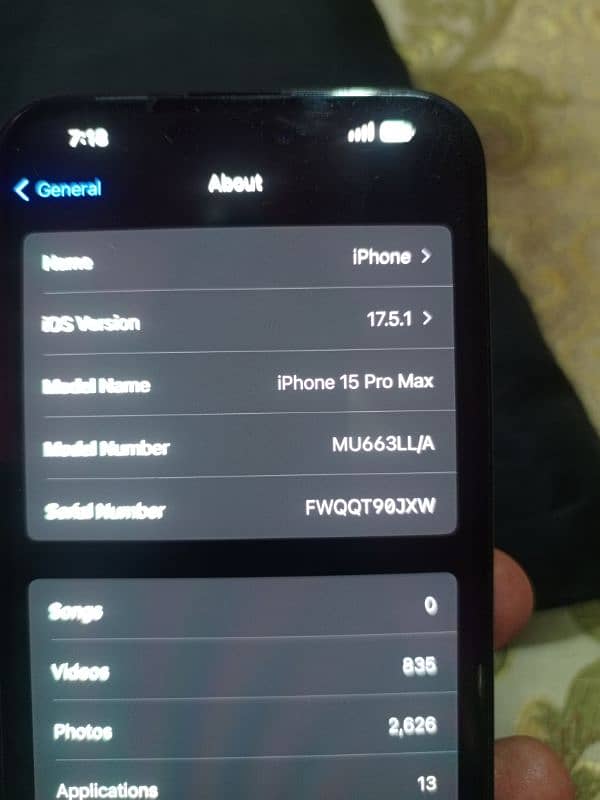 I phone15 pro max PTA Approved with (free 20w Charger). 2