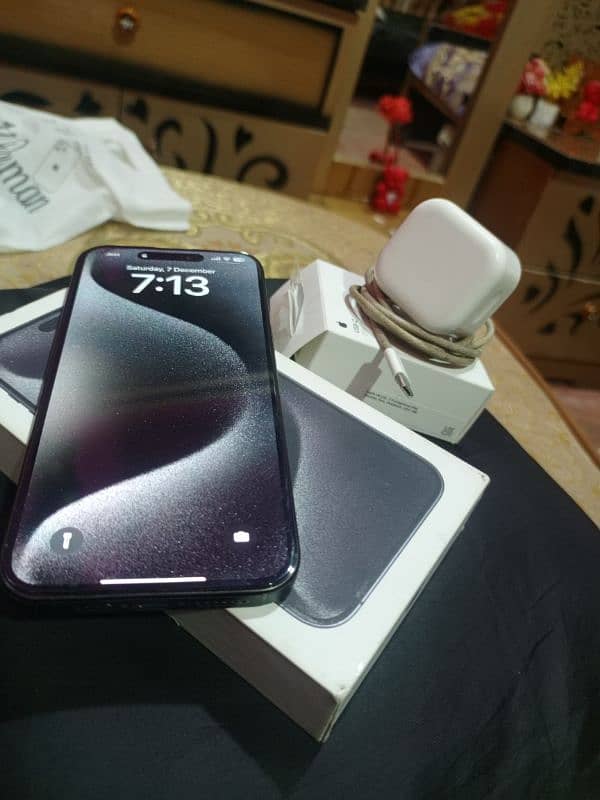 I phone15 pro max PTA Approved with (free 20w Charger). 6