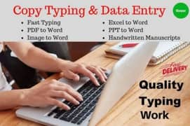 Simple typing job Ms word, Excel home base working for males & females