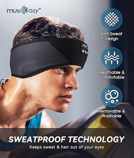 MUSICOZY Bluetooth 5.2 Headband 6