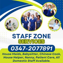 Maids,Guard,Cook,Chef, Baby Sitter, Driver, Nurse Staff Available