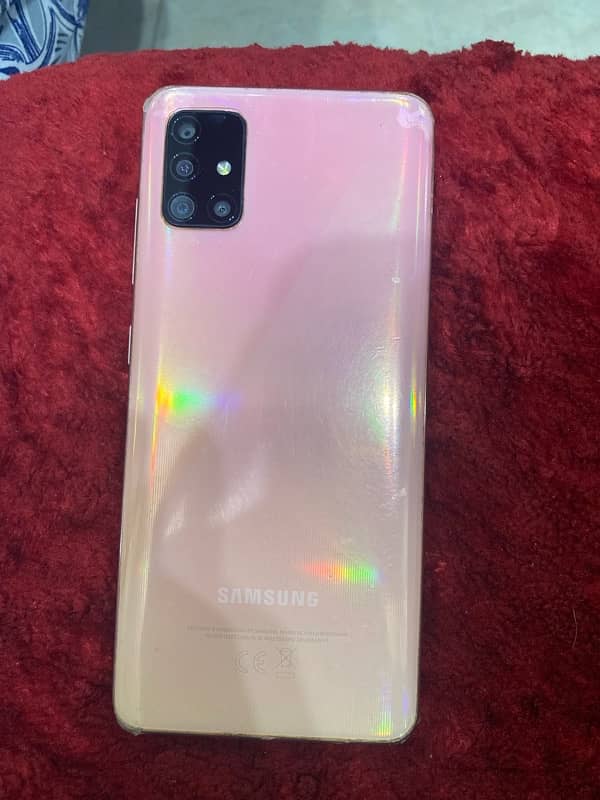 samsung a 51 10/10 protector cracked jelly installed 0