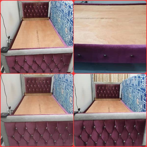 wooden bed single/ pair and one cushioned bed 1