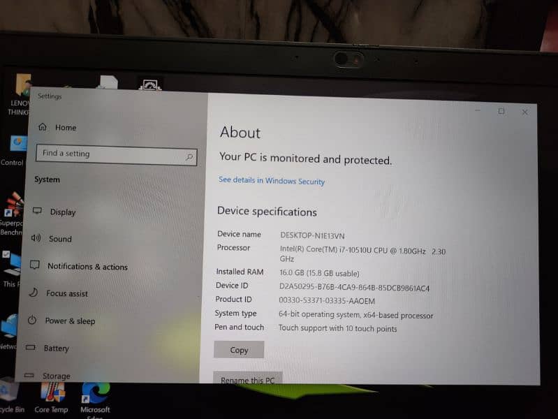 Lenovo Thinkpad T14 (GAMING VARIENT) ci7 10th gen (2GB Nvidia MX330) 15