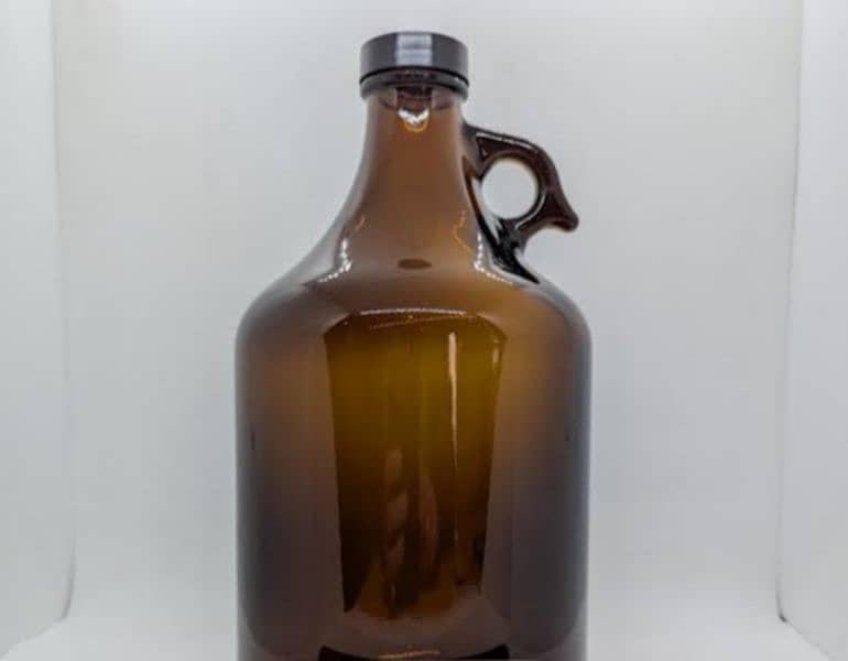 Vintage amber glass large size bottle 0