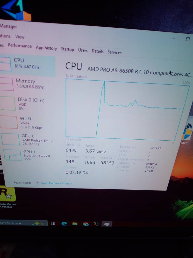 Gaming pc Amd A8 8th gen 3