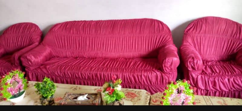 5 seater plain jersey sofa cover 1