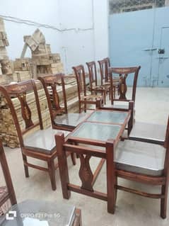 Dining table set with 6 chairs