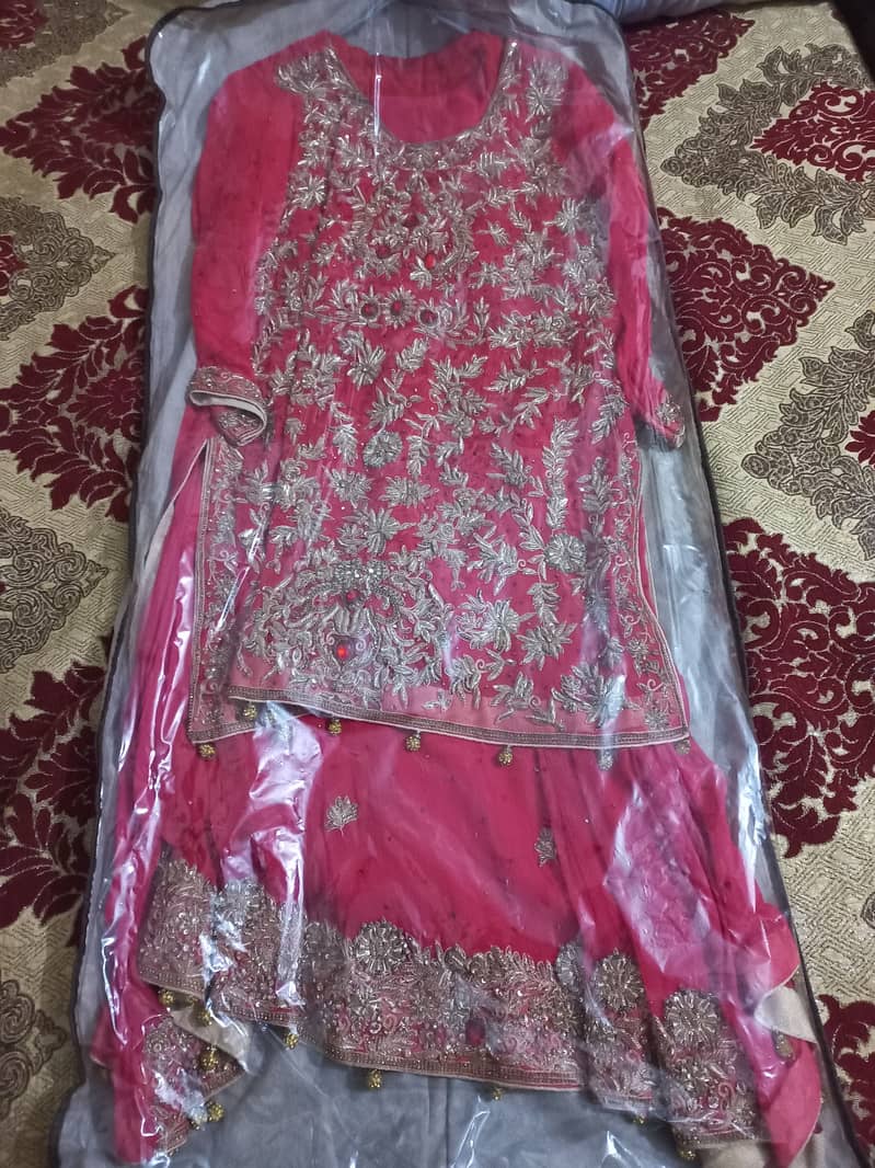 Red bridal langha for barat 3