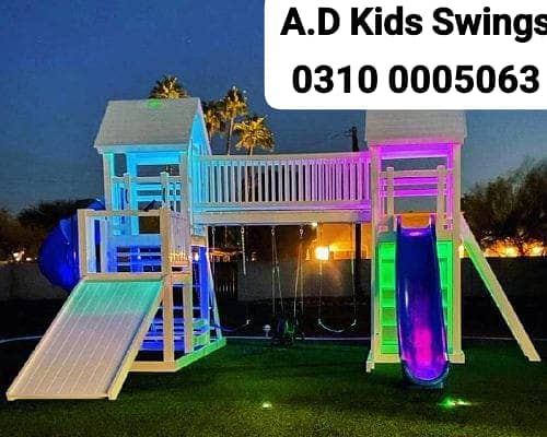 Swings|Slide|Seesaw|Marygoround|Bench|Gazibo|Tree House|Park Setup 2