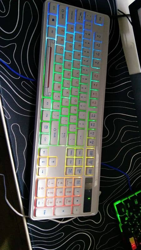 White Full Membrane  Keyboard 1