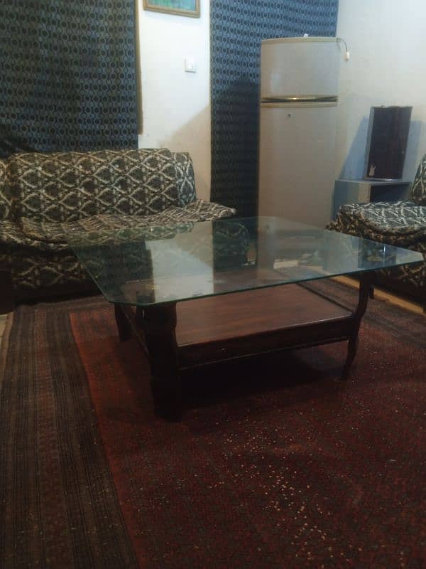 7 seater sofa with wood table 0