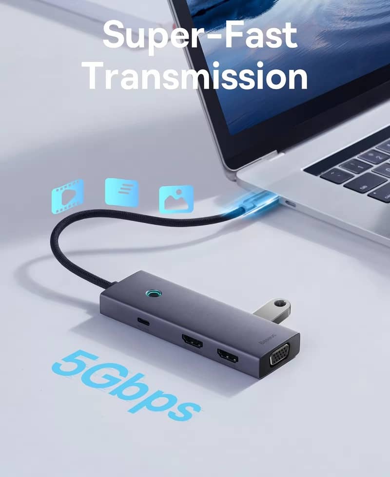 Baseus USB Hub Type C to HDMI (7 in 1) Dual HDMI 5