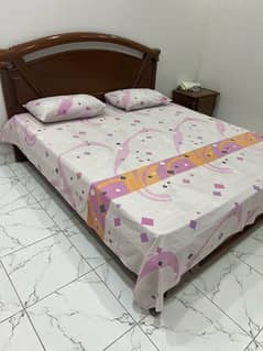 Queen bed with siders and mattress