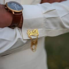 Gold Plated Names Cuffling