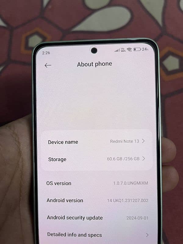 Redmi note 13 10/10 condition 8/256 9