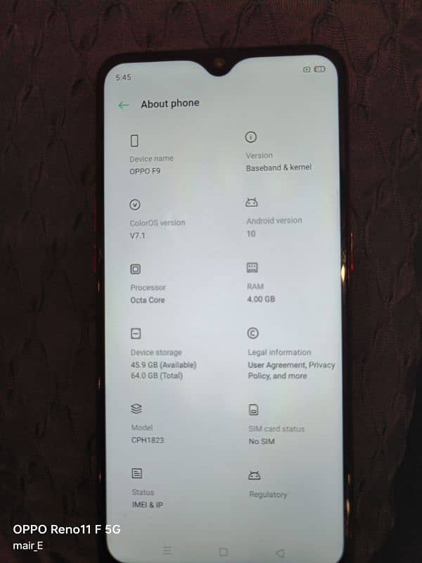 OPPO mobile F9 4 64 6