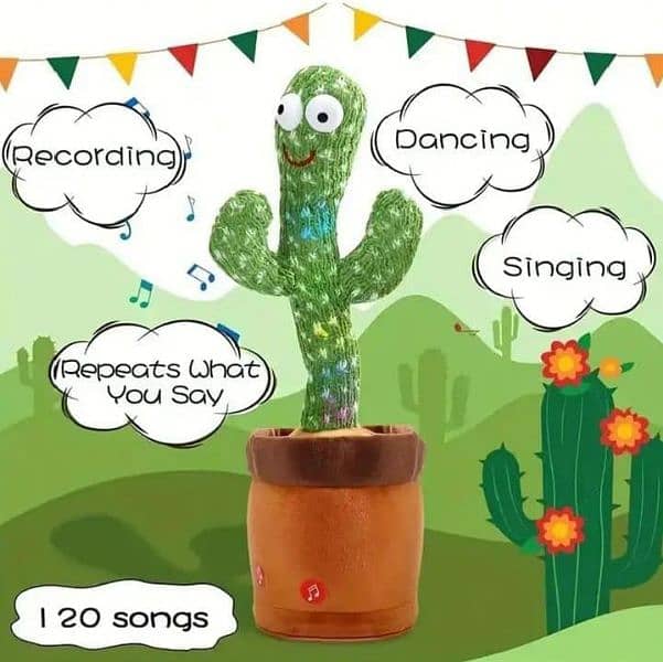 Dancing Cactus Plush Toy For Kids 3