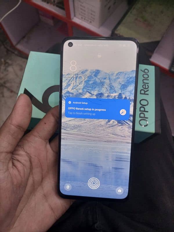 oppo reno 6 8gb 128gb with box 10/9 all ok 1