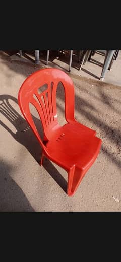 Plastic chair without armrest