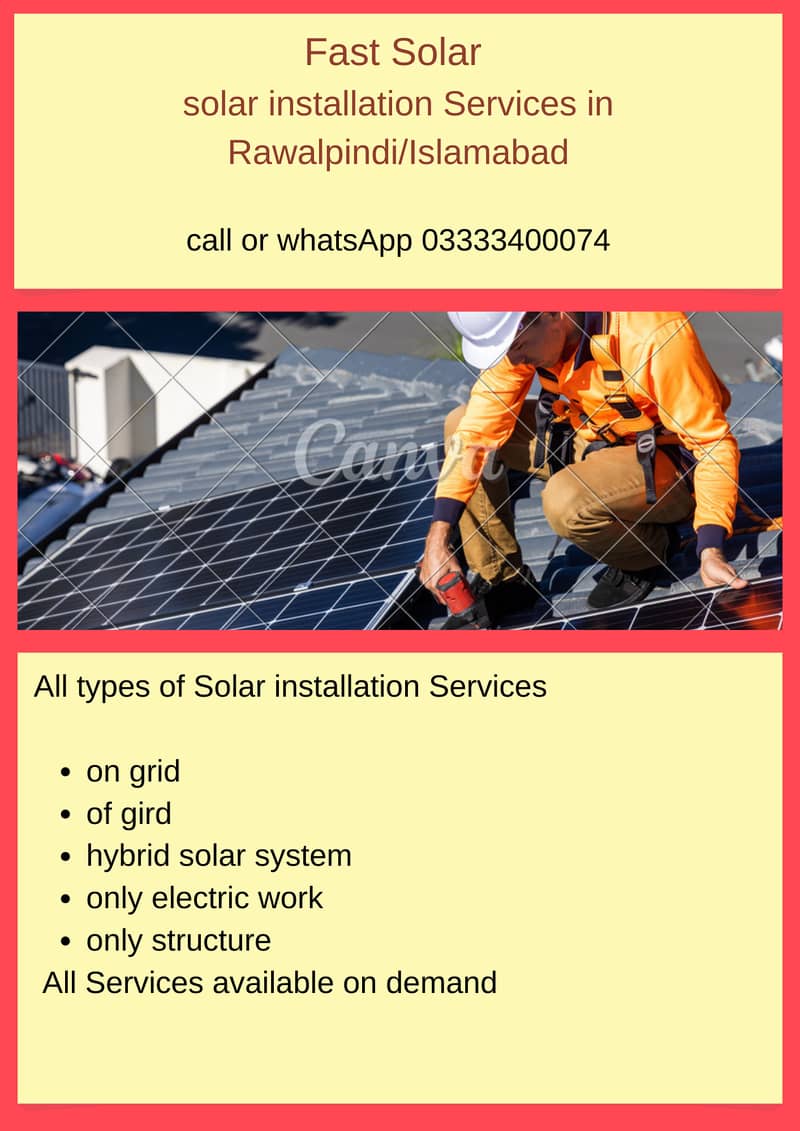 solar installation Services in Rawalpindi/Islamabad 0