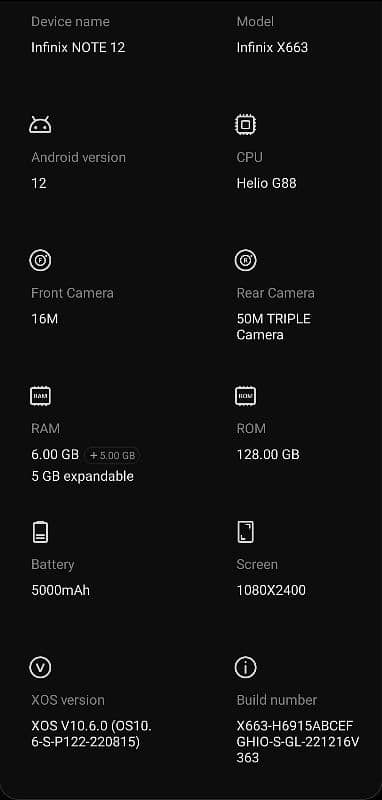 Infinix Not 12 pro 6+5/128 3