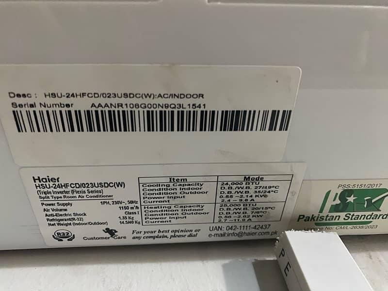 Haier DC inverter for sale, brand-new 0