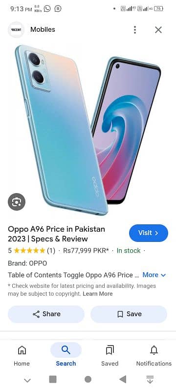 OPPO A96 4gb 128gb 0