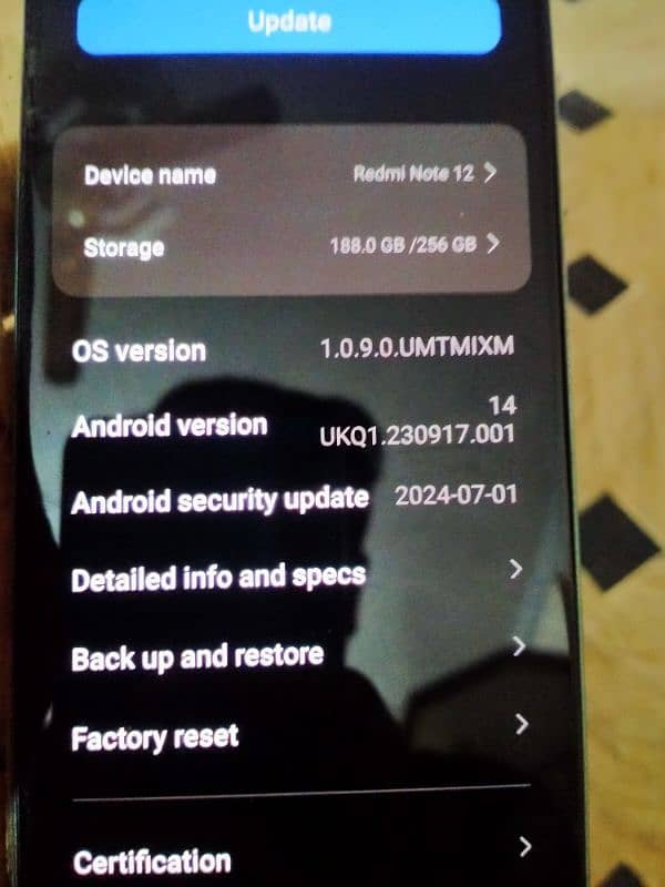 redmi note 12 8/256 for sale 10/10 condition 6