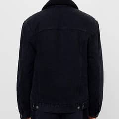 men's black demin jacket