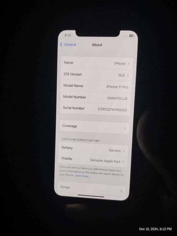 I phone 11 pro 10/10 condition non -pta 5