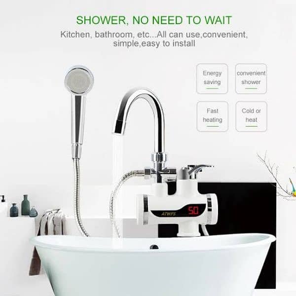 Instant Heater Faucet Hot/Cold Water Tap with shower free delivery 1